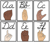 Simple Neutral Cursive/ASL Alphabet