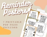 Simple Neutral Reminder Posters- Back to School