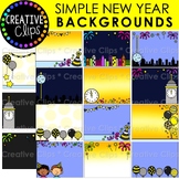 Simple New Year Background Clipart: New Year's Eve Clipart
