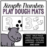 FREE Simple Number Play Dough Mats