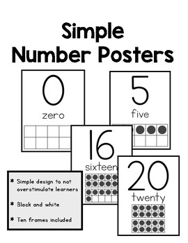 Preview of Simple Number Posters