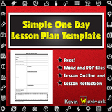 Simple One Day Lesson Plan Template