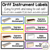 Simple Orff Instrument Labels