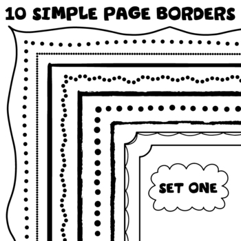 simple borders black and white
