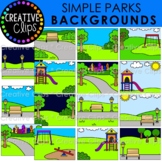 Simple Park Background Clipart: Park Clipart