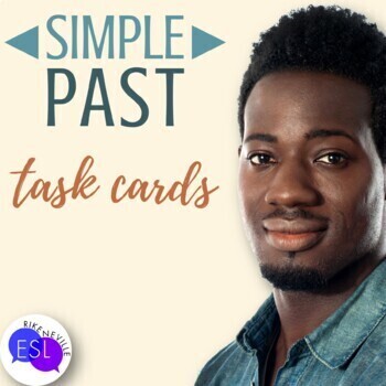 Preview of Simple Past for Adult ESL - Grammar Task Cards