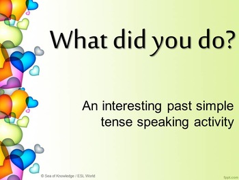 Preview of Simple Past Tense - Interactive PowerPoint Game