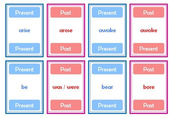 Regular Verb Matching Activity - Present Simple, Past Simple and