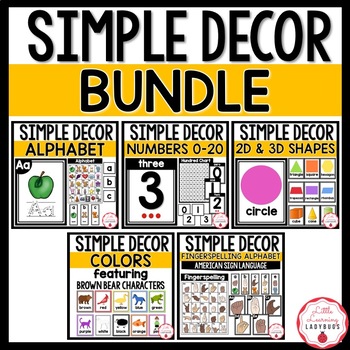 Preview of Simple Classroom Decor Posters BUNDLE