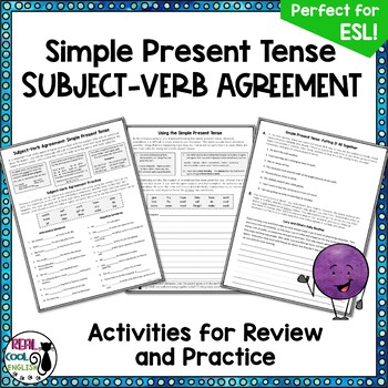 Preview of Subject Verb Agreement - Present Tense Verbs Review and Practice Activities