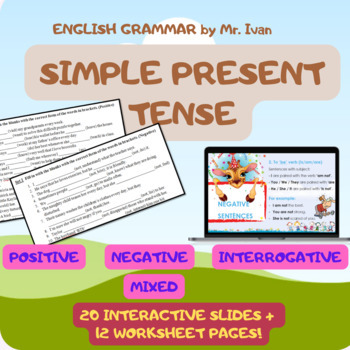 simple present tense worksheets teaching resources tpt