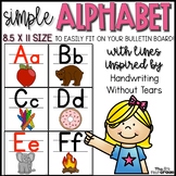Simple Alphabet-  8.5 x 11 Size!
