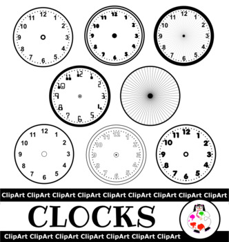 blank clock clipart