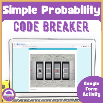 Preview of Simple Probability | Digital Escape Room Code Breaker Activity