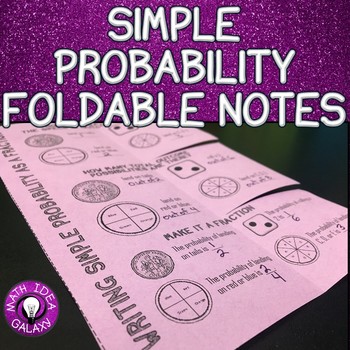 Preview of Simple Probability Foldable Notes
