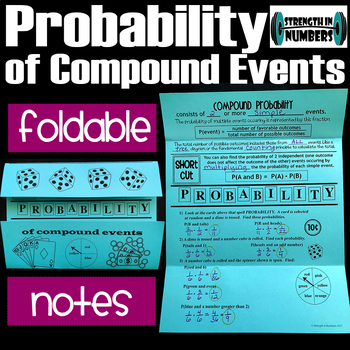 Preview of Probability of Compound Events Foldable Notes for Interactive Notebook