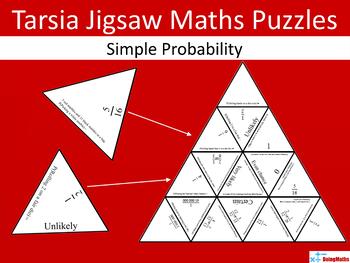 Preview of Simple Probability Tarsia Puzzle - Mathematics
