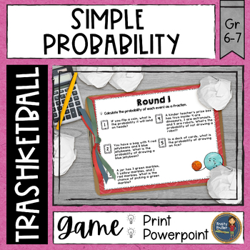 Preview of Simple Probability Trashketball Math Game