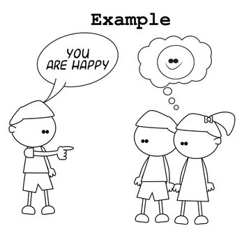 Simple Pronoun Clip Art for Illustrating Beginner Grammar and ESL Resources