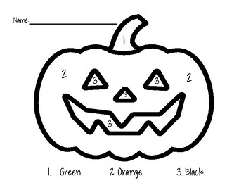 Simple Pumpkin Color By Number by Alyssa Akers | TPT