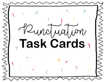 Preview of Simple Punctuation Task Cards