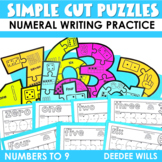 Simple Puzzles Counting and Numbers to 9 with Numeral Hand