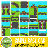 Simple Race Car Backgrounds Clip Art