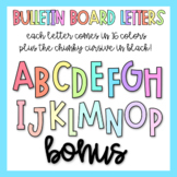 Simple Rainbow Classroom Decor - Bulletin Board Letters