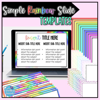 Preview of Simple Rainbow Slide Templates
