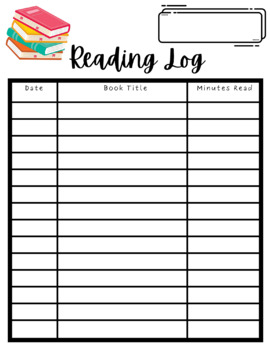 Preview of Simple Reading Log