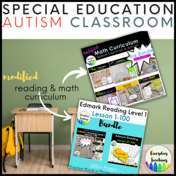 Preview of Simple Reading and Math Worksheets: Special Education, Autism