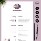 Simple Resume - Eleanor County / Modern Resume for MS Word
