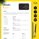 Simple Resume - Natalie Evans / Modern Resume for MS Word 