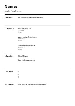 Preview of Simple Resume Template