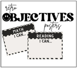 Simple Retro Objective/I Can Statement/Learning Target Posters