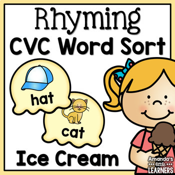 Preview of Rhyming Sort - CVC Words