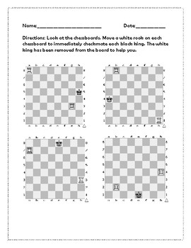 Checkmate in 1 - Chess Worksheet - Chess Puzzles