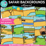 Simple Safari Backgrounds Clipart | Zoo Backgrounds | Jung