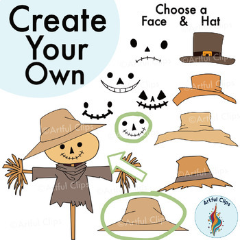 scarecrow head clipart black and white