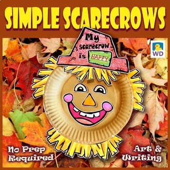 Preview of Simple Scarecrows -  Fall Paper Plate Craft