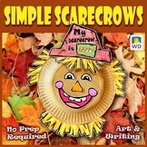 Simple Scarecrows -  Fall Paper Plate Craft