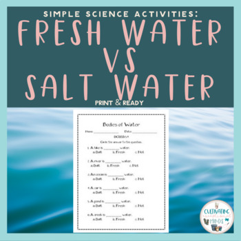 Preview of Adapted Science Unit | Fresh Water vs. Salt Water | ESY | End of Year