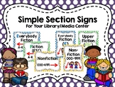 Simple Section Signs for Your Library/Media Center
