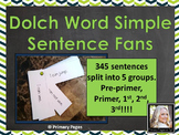 Simple Sentence Fluency Fans (Pre-primer through third)
