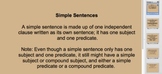 Simple Sentence Structure