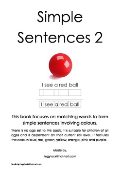 Preview of Simple Sentences 2 (Special Needs, Reading, Autism, Early Years)