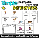 Simple Sentences Reading and Writing Activity