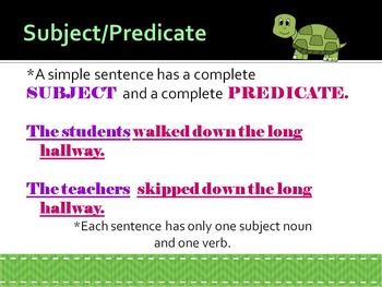 Simple Sentences & Sentences with Compound Subjects & Predicates