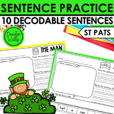 St Patricks Day Decodable Sentence Building & Sentence Wri