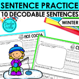 Winter Themed Decodable Sentence Building & Sentence Writi